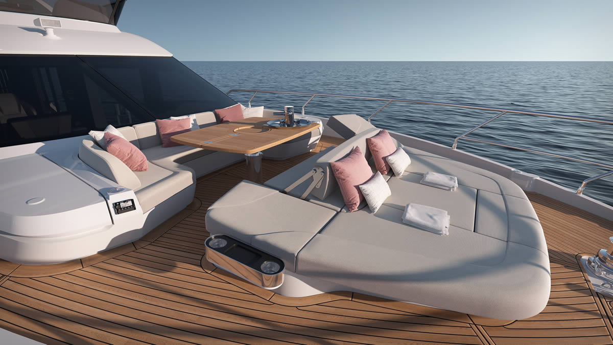 70 FLY saloon looking aft to cockpit