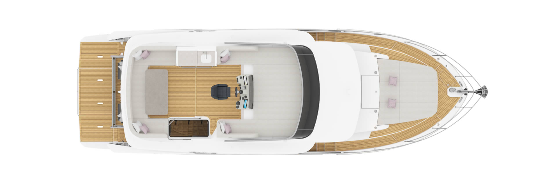 Navetta 50 flybridge deck plan