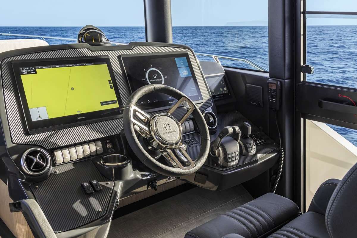 Navetta 53 aerial stern wake running