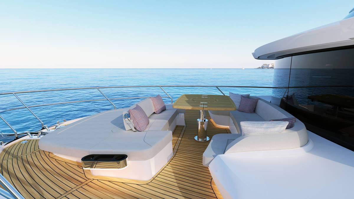Navetta 62 foredeck seating