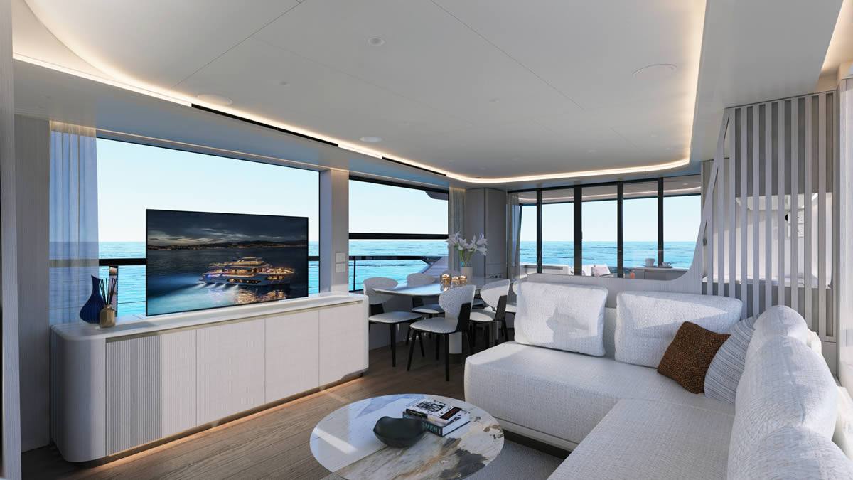 Navetta 62 stern swim platform