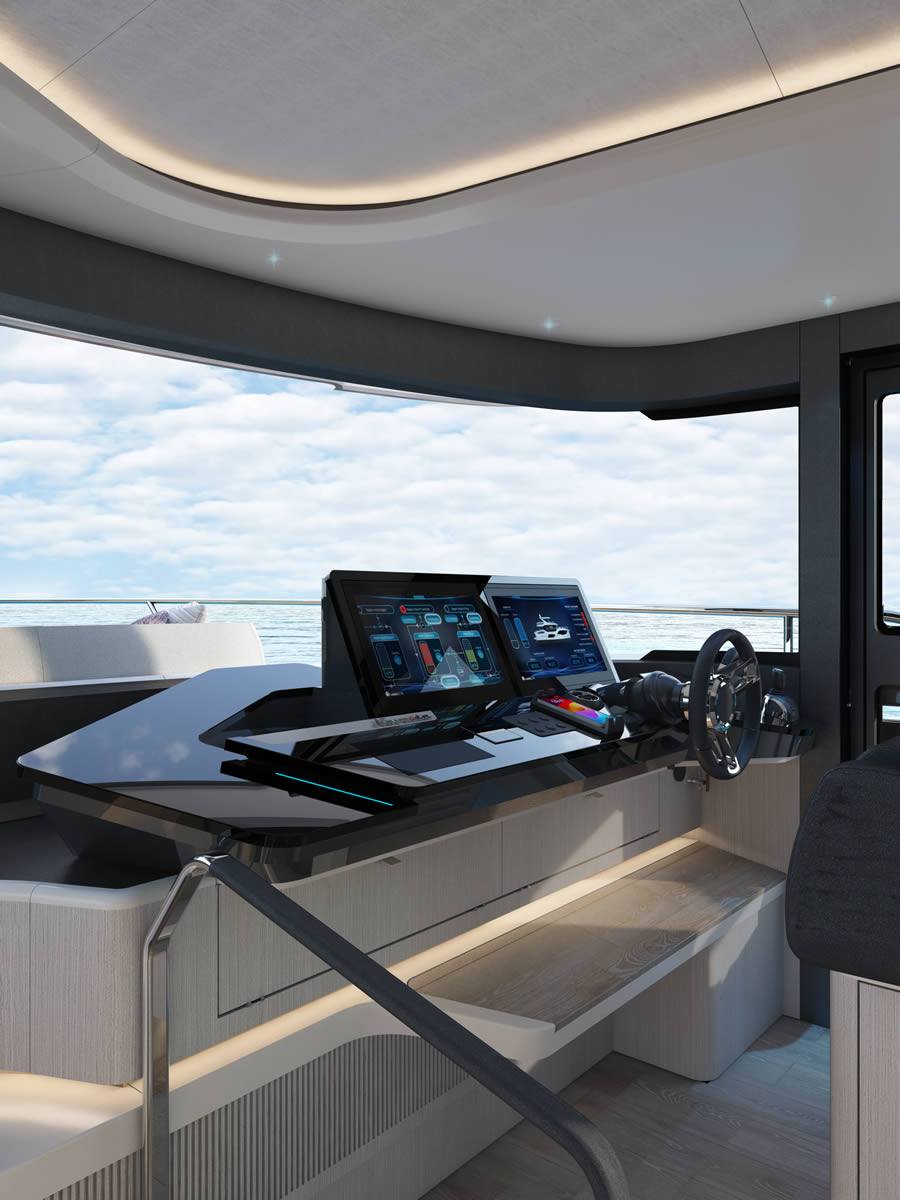 Navetta 62 flybridge overview 2