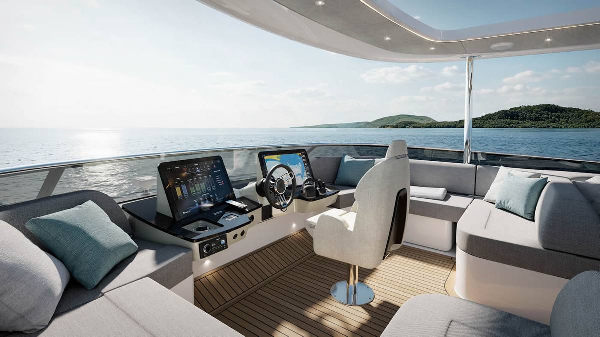 Navetta 66 stern cockpit quarter