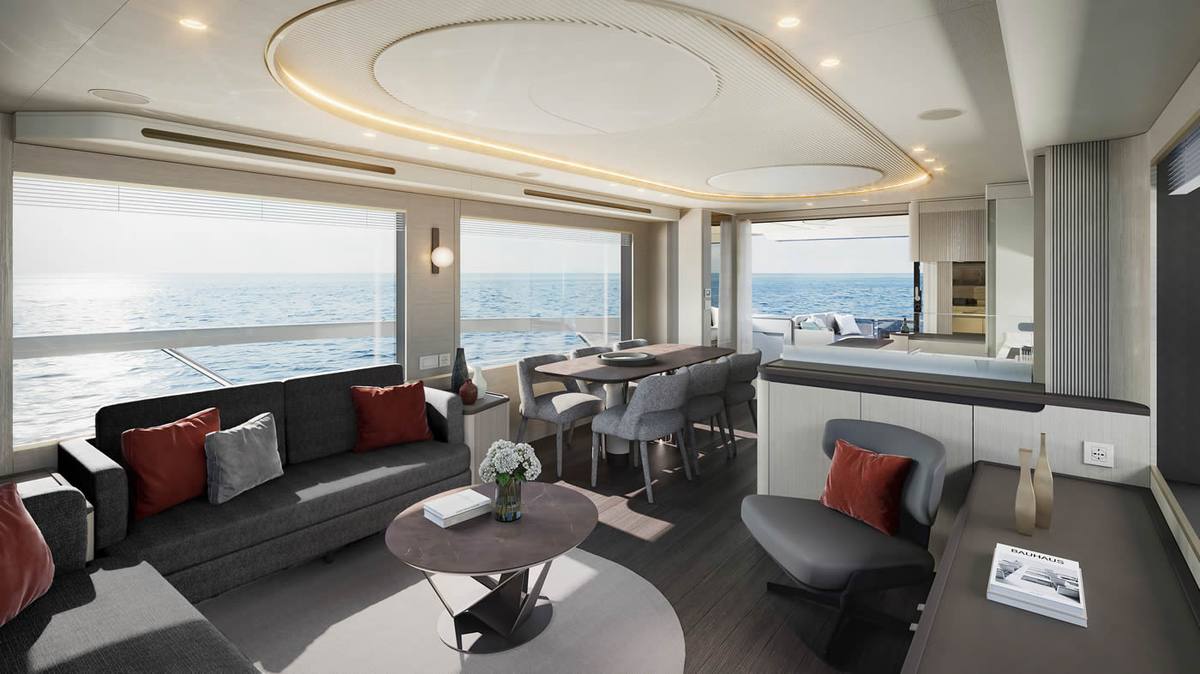 Navetta 66 foredeck lounge