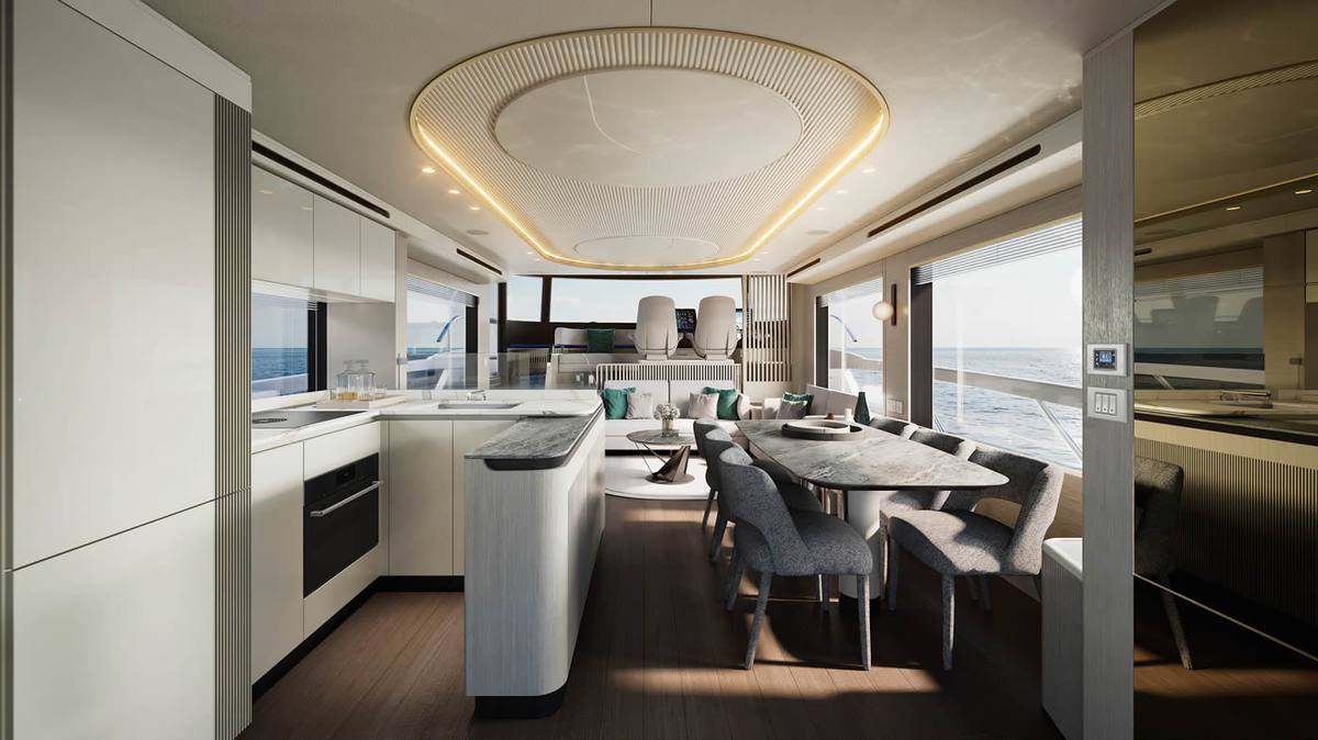 Navetta 66 main saloon Sunrise scheme