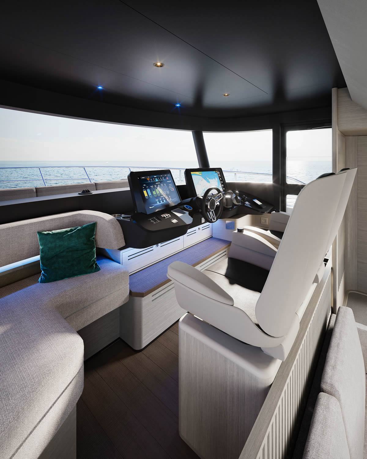 Navetta 66 main saloon Sunset scheme
