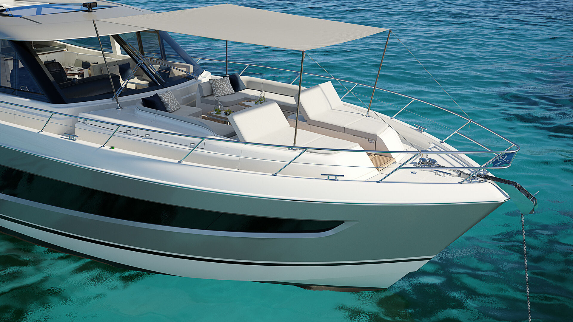Riviera 6800 SY – Riviera 6800 Sport Yacht Platinum Edition Foredeck 01 R