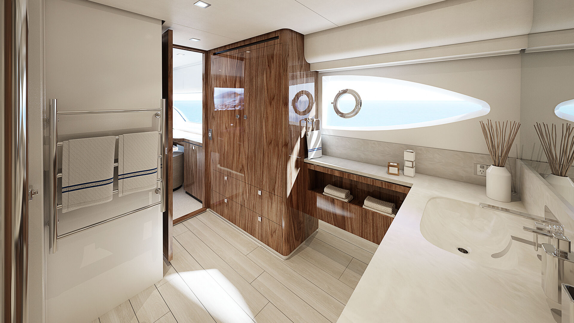 Riviera 6800 SY – Riviera 6800 Sport Yacht Platinum Edition Master Ensuite 02 R