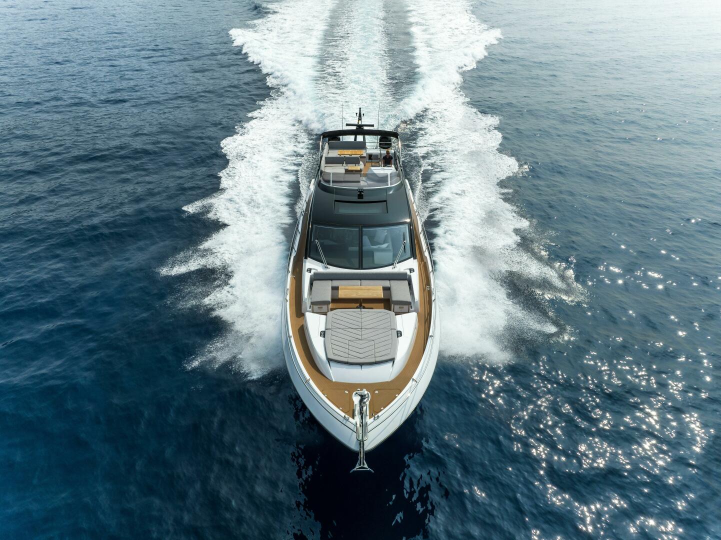 75 Sport Yacht — running, spray, Dorset coast
