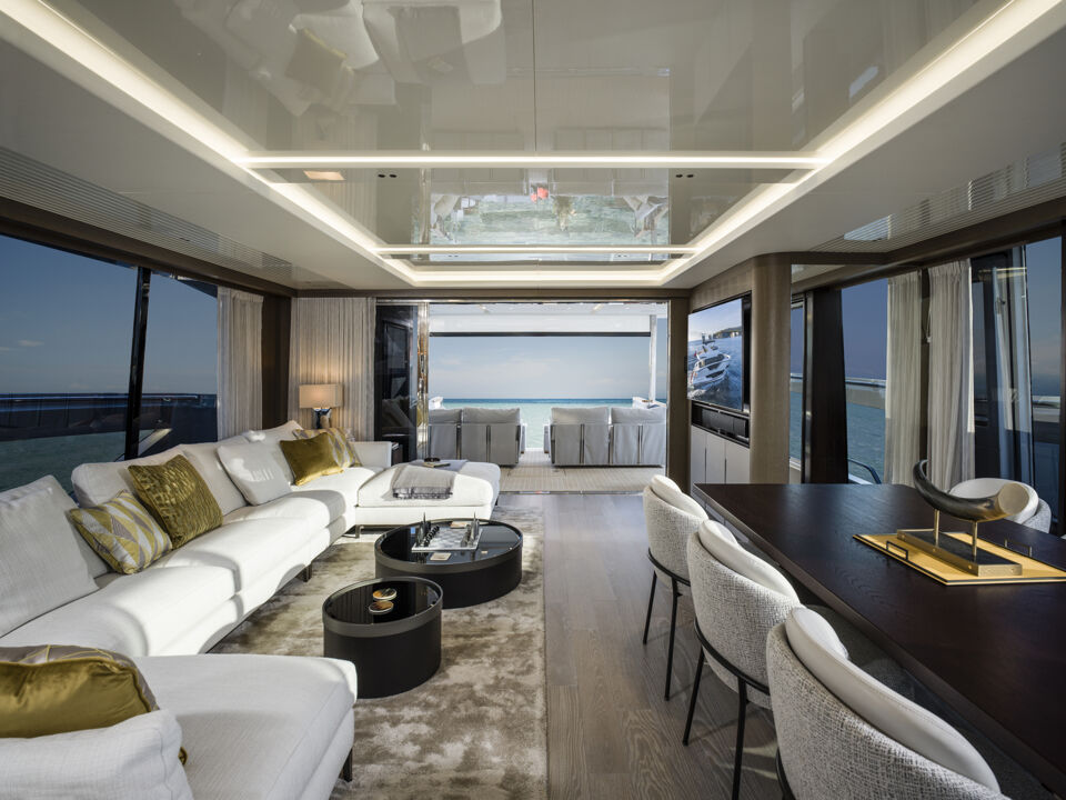 90 Ocean — helm and dashboard