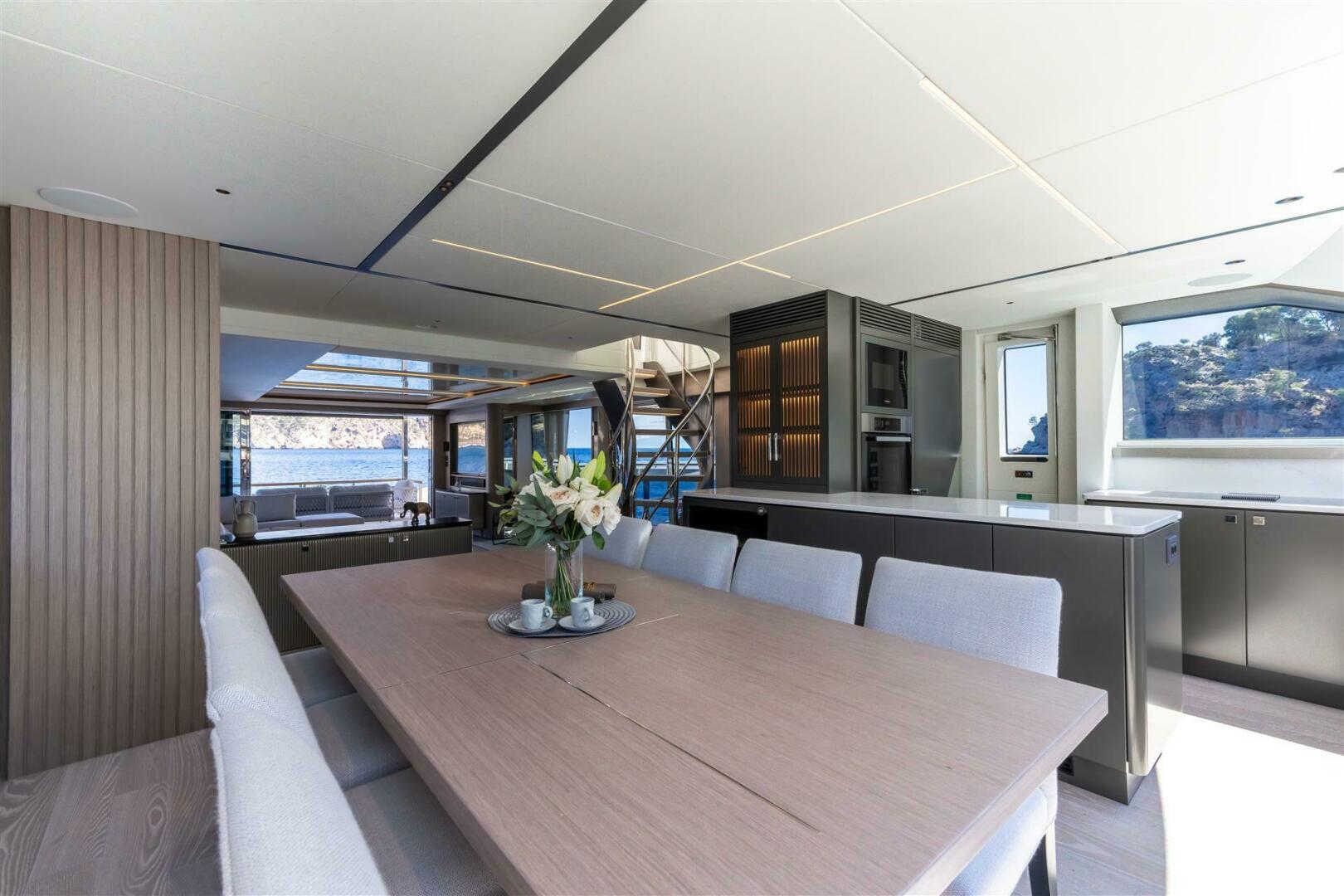 90 Ocean Enclosed — galley area